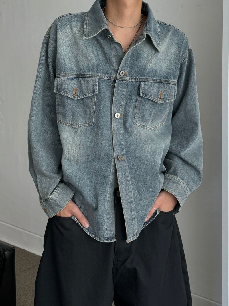 OW Washed Pocket Denim Shirt (2C)