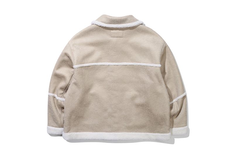 MINIMAL MOUTON JACKET_OATMEAL