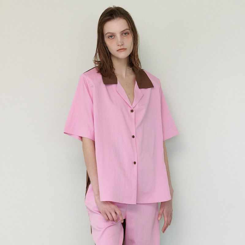  COLORED SHORT SLEEVED SHIRT, PINK