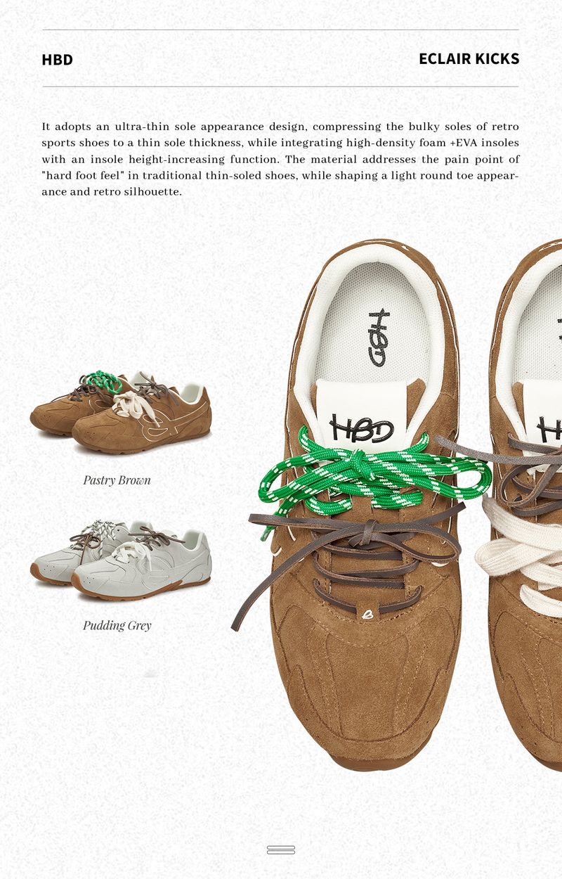 HBD "Little Puff" Thin-Soled Casual Shoes