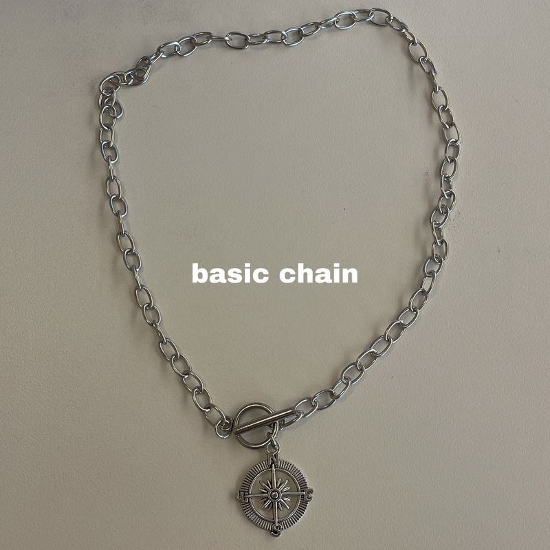 (RFS made)compass toggle bar necklace