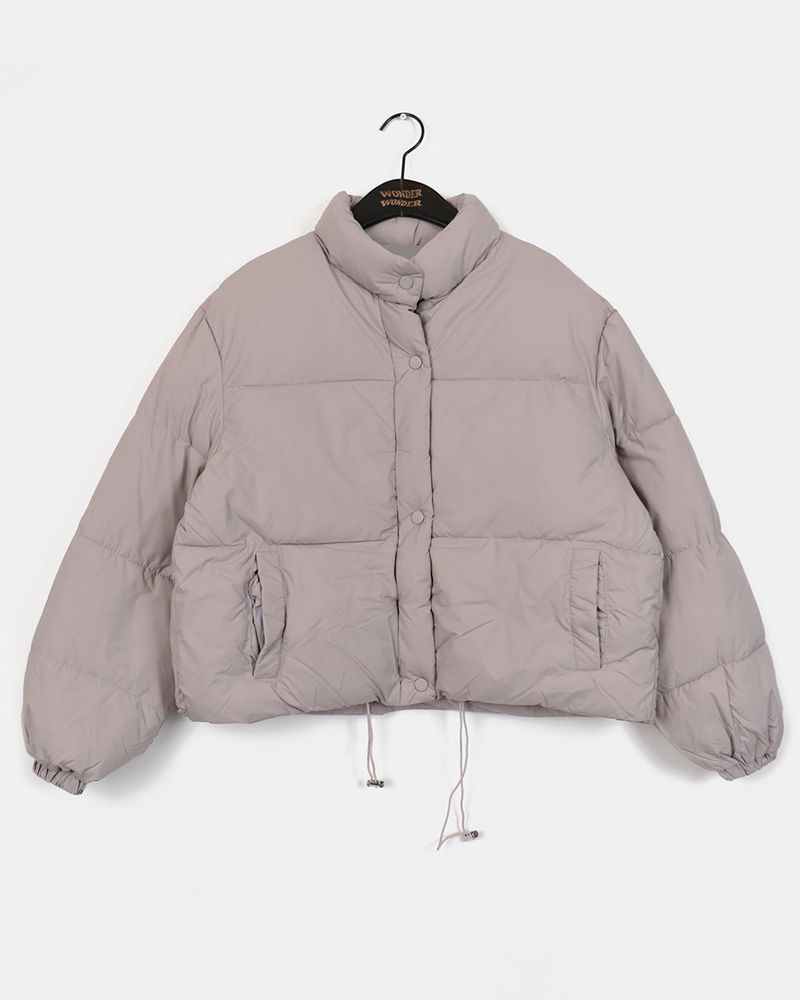 チェッキーベーシックパステルウェロンショートパデッドジャケット