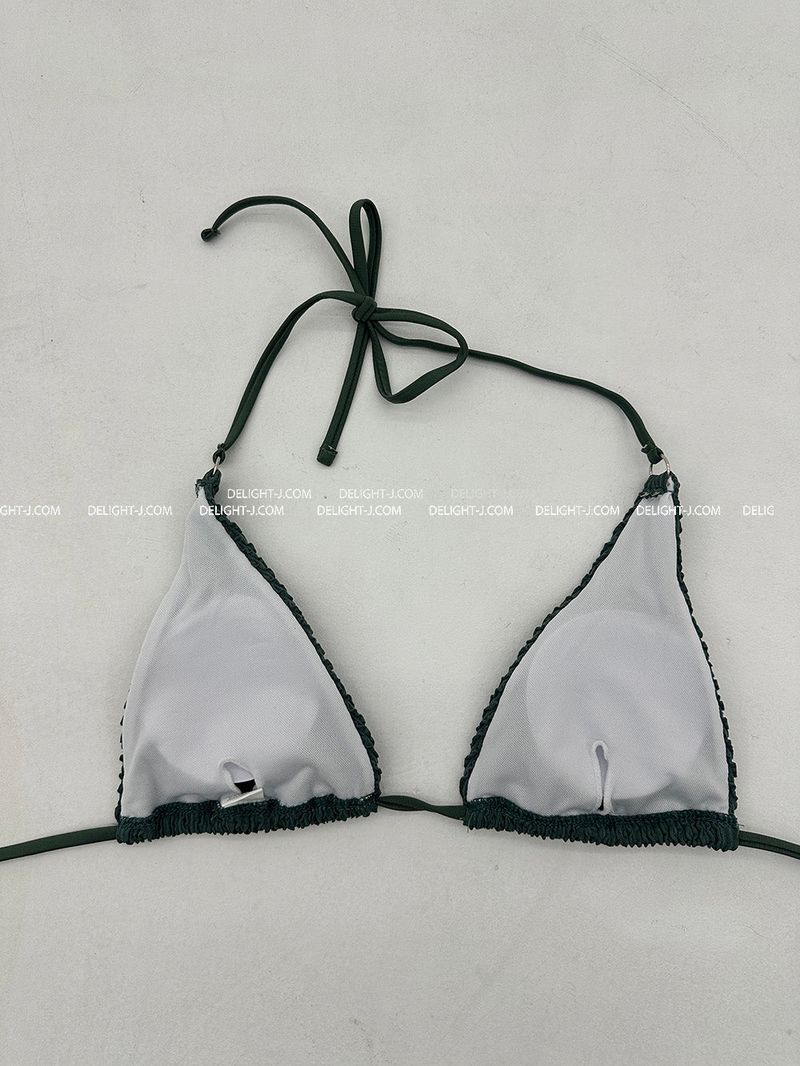 Ring point ribbed bikini