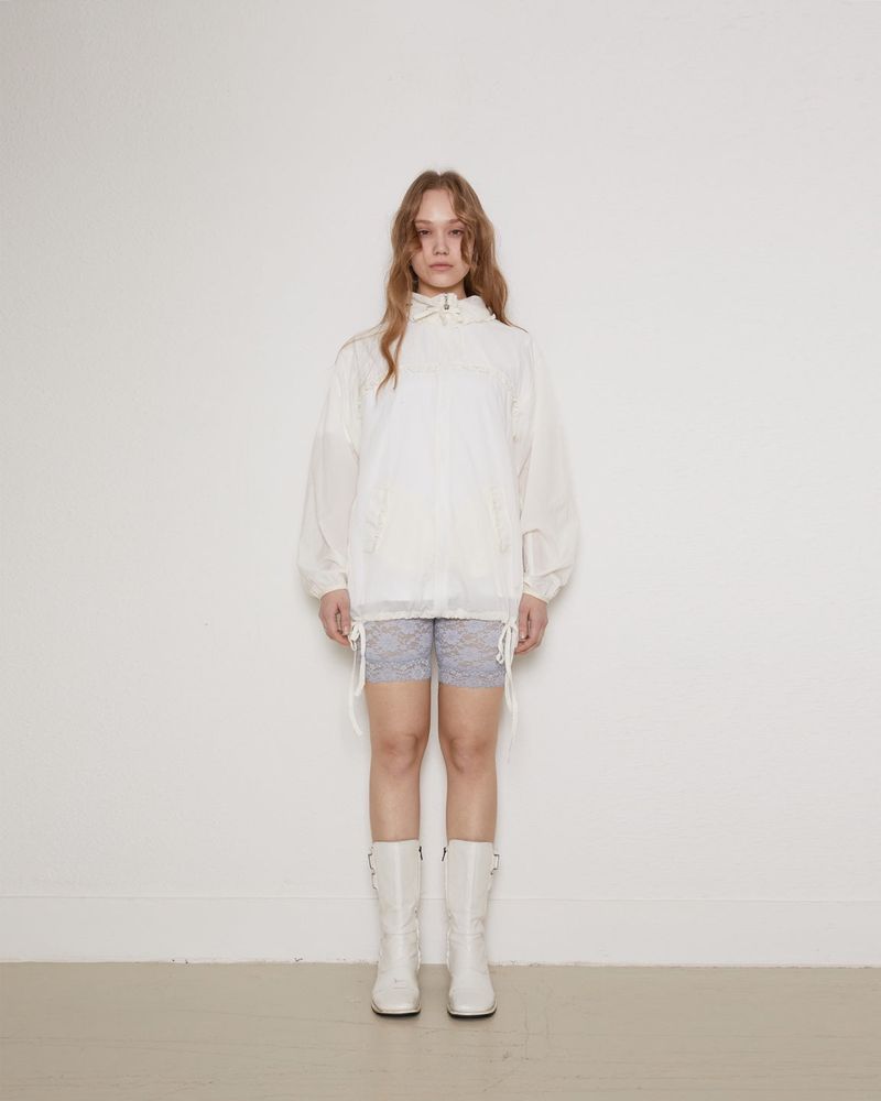 Lace biker shorts / sky blue