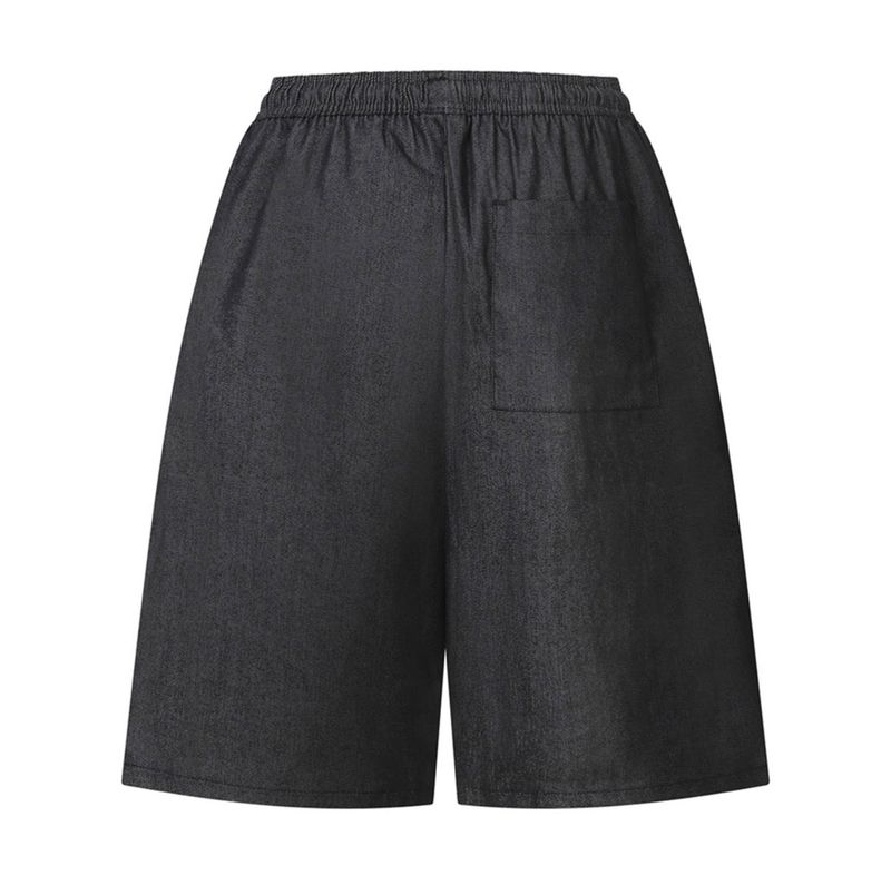 RUSEN BANDING BERMUDA DENIM PANTS UNISEX