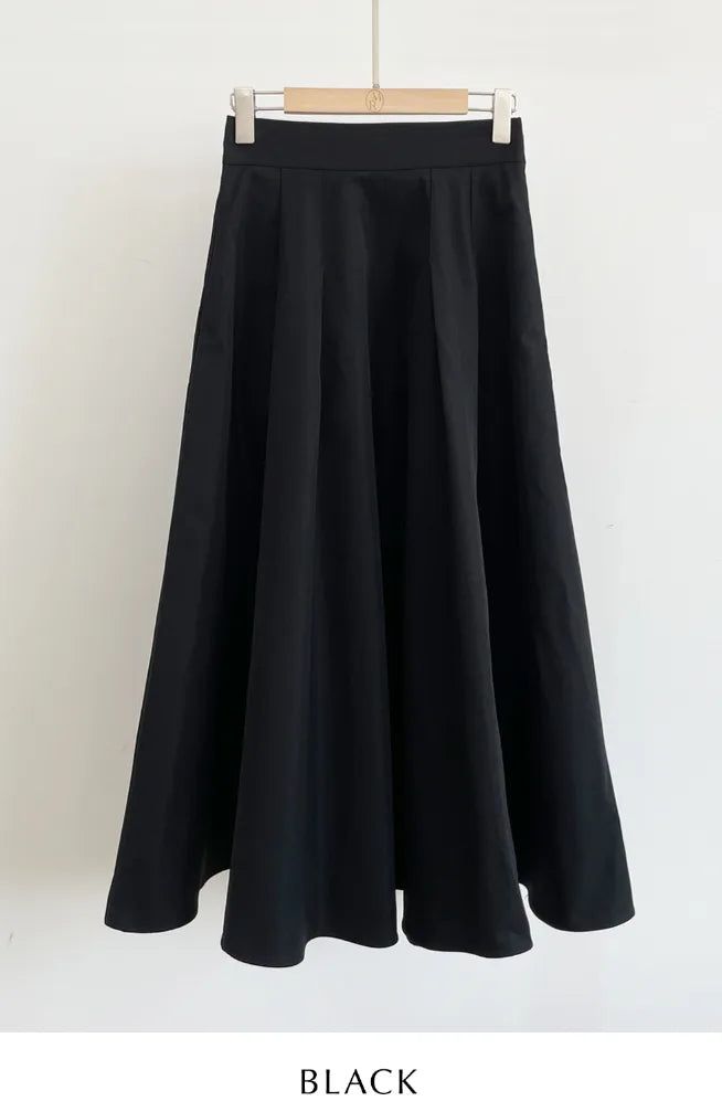 Emily Pintuck Flare Long Skirt