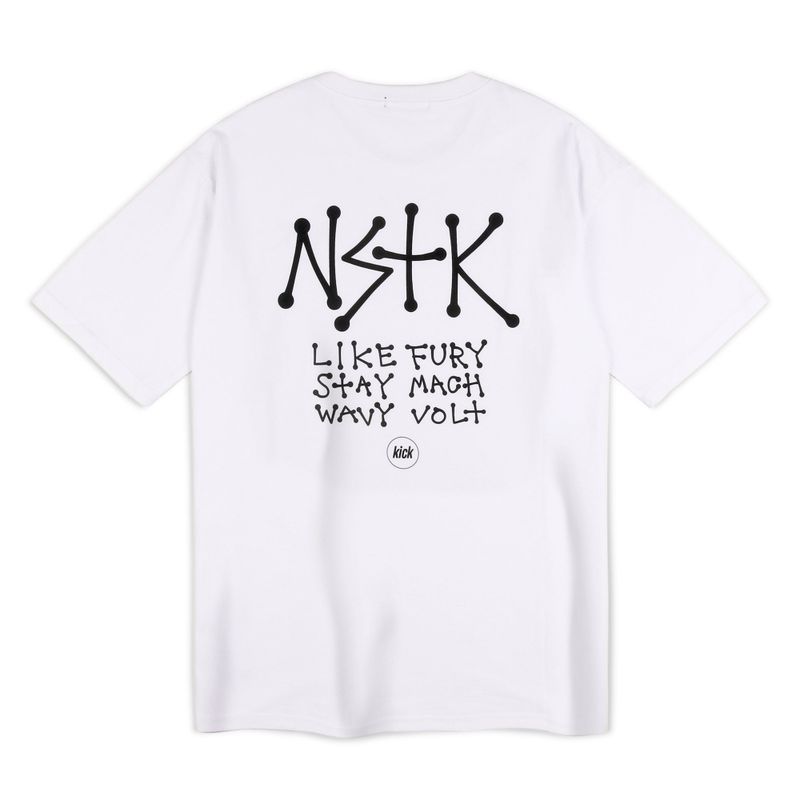 NASTYKICK（ナスティーキック）の「[NSTK] Way-Out Tee (White)_K22QB602（Tops）」