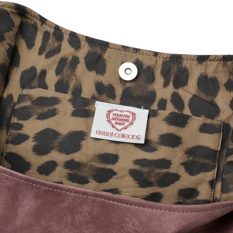 Inner leopard artwork bag [Mauve]