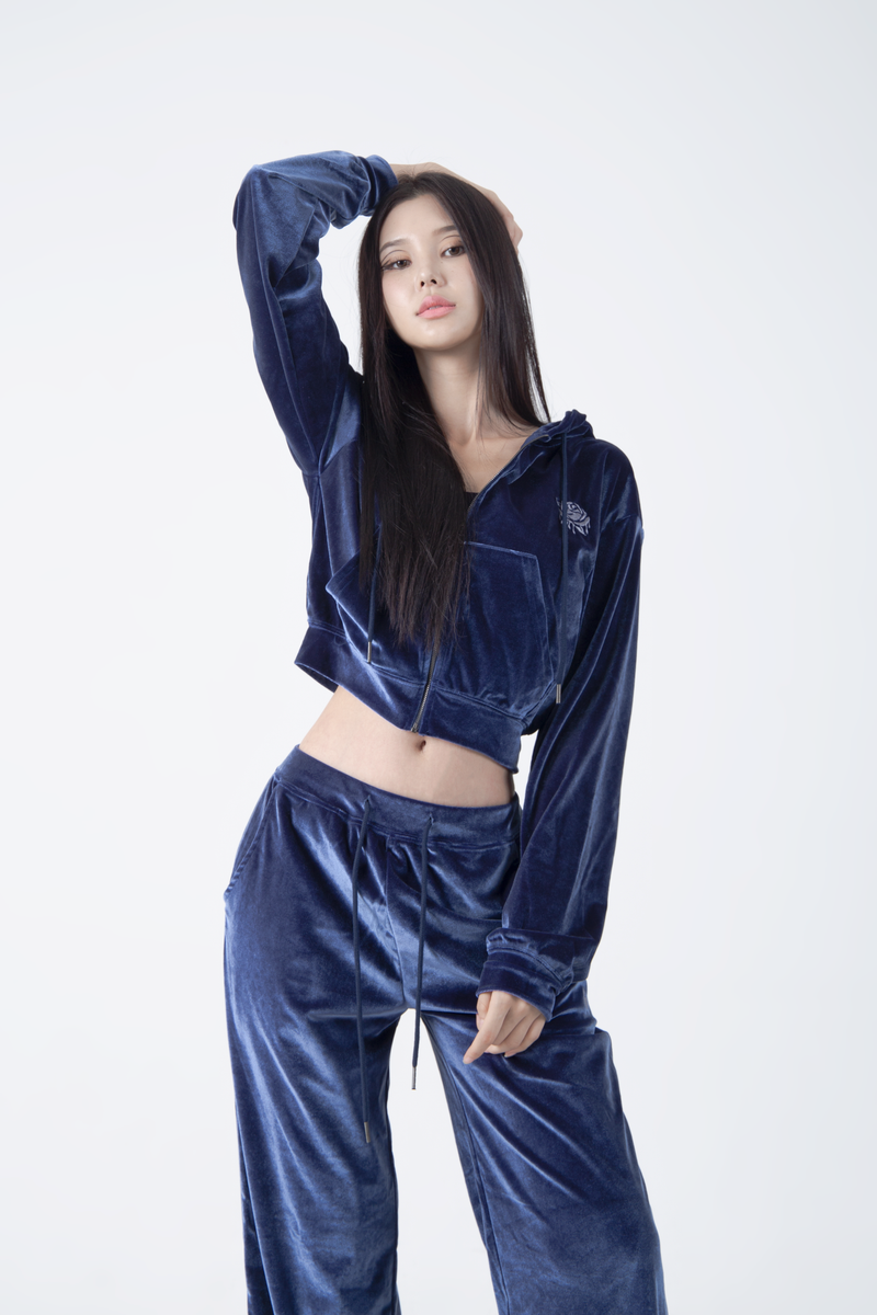  DARLING, YOUR ZIP UP ! #VELVET BLUE