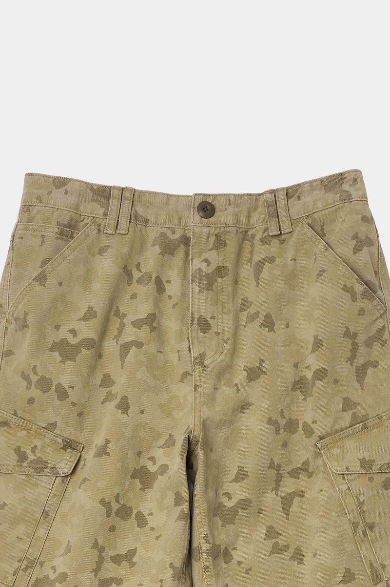 Overlap Pocket Camo Pants (Washed Beige)