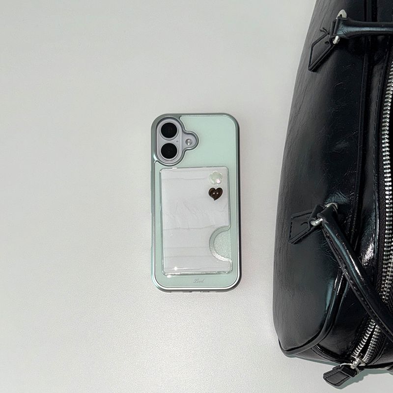 [MADE] [+MagSafe] BASIC MINT PHONE CASE (glass silver bumper)
