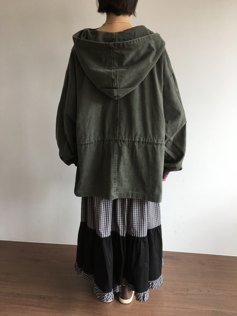 Morrow washed hooded field jacket (2color)