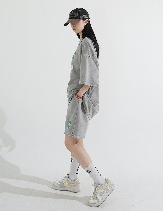 Pigment Wings Short Sweatpants