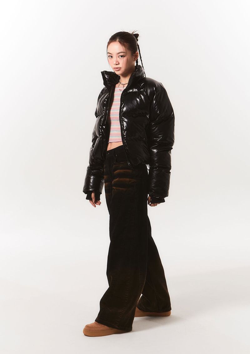 coduroy gradation pt - black