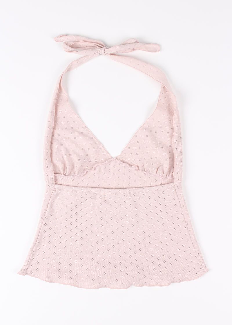 SPRING PUNCHING HALTER SLEEVELESS