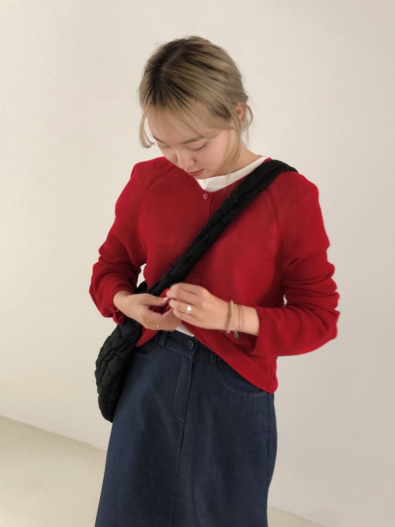 Picnic denim long skirt 
