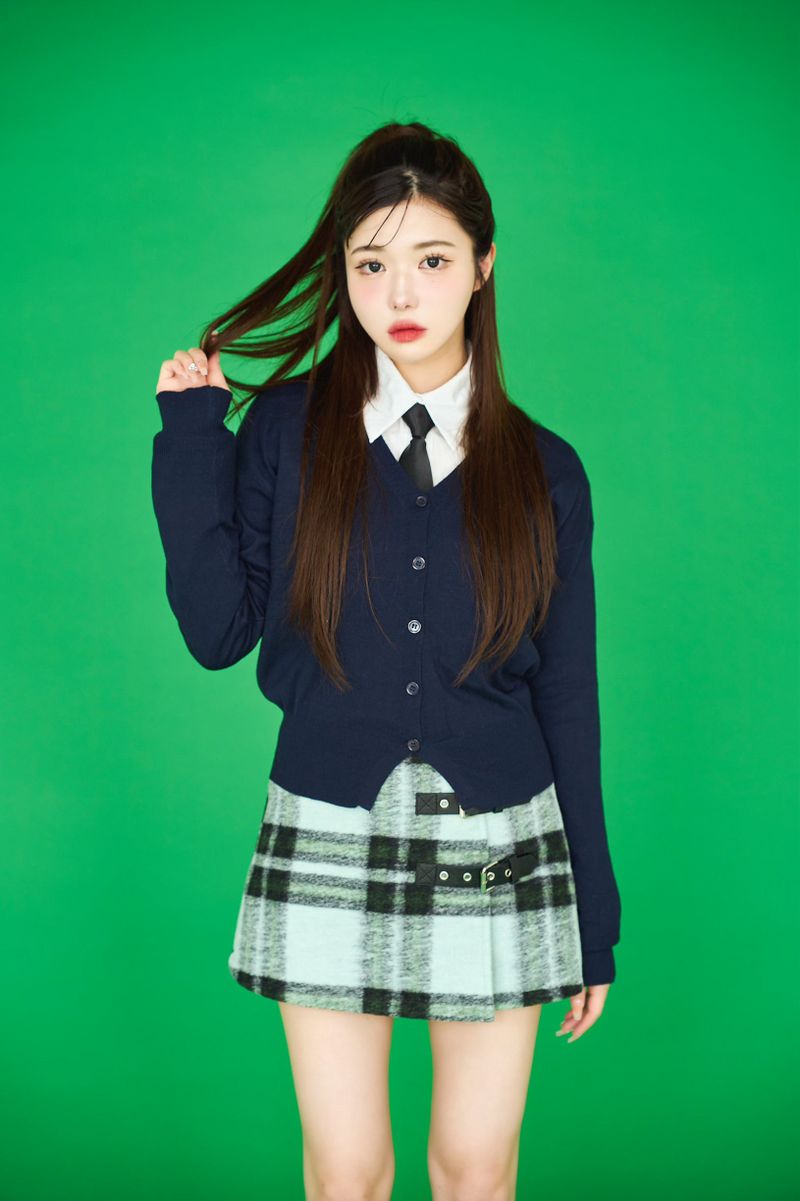 チェックベルトミニスカート / check belt mini skirt