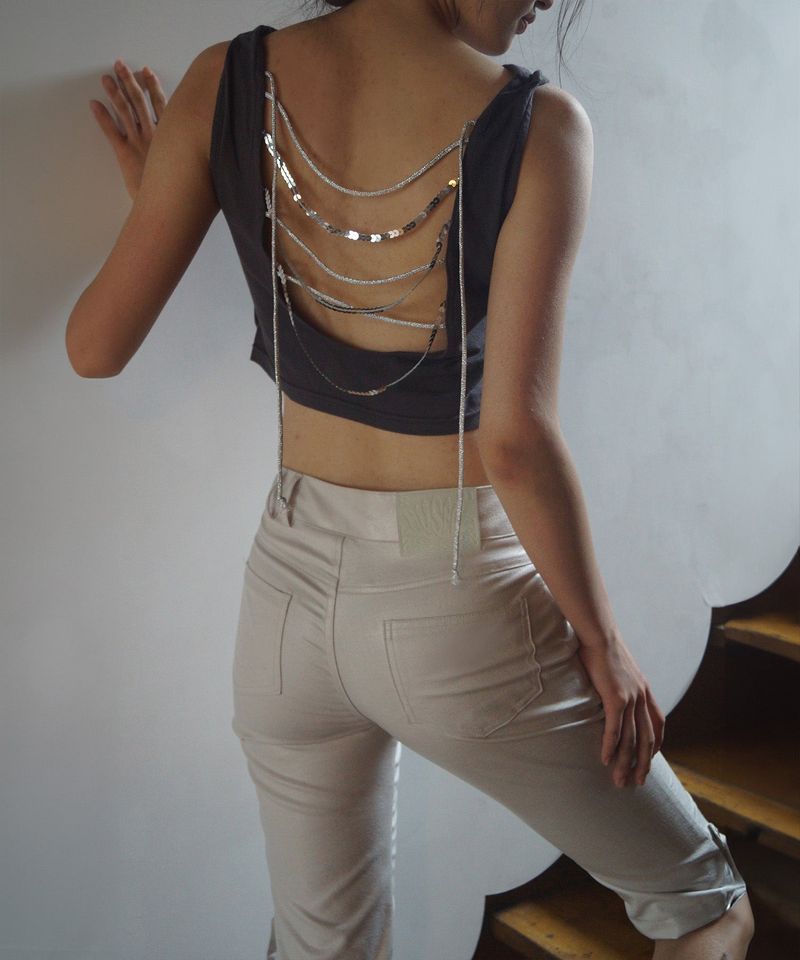 Coated Faux Leather Capri Pants