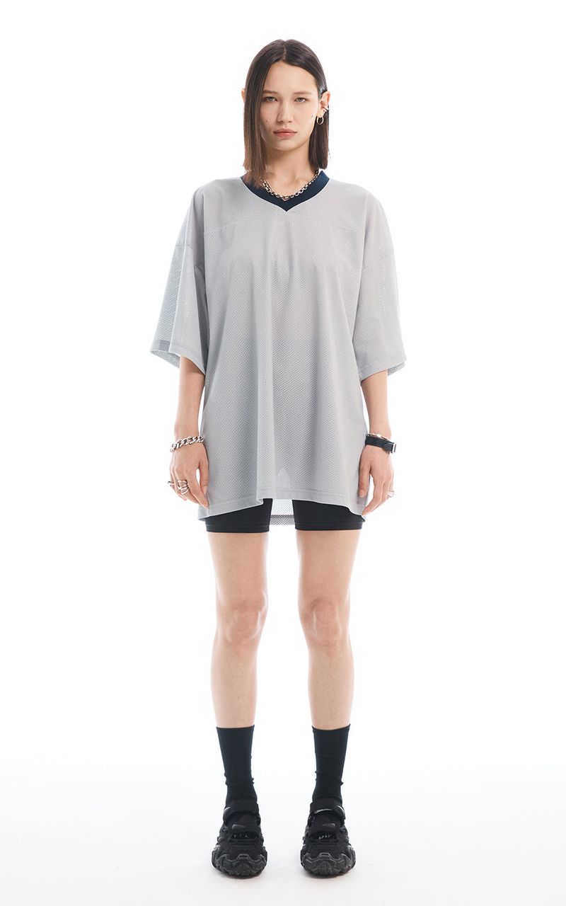 EACH DIFFER(イーチディファー)の「MESH JERSEY T-SHIRT_GRAY(Tops)」