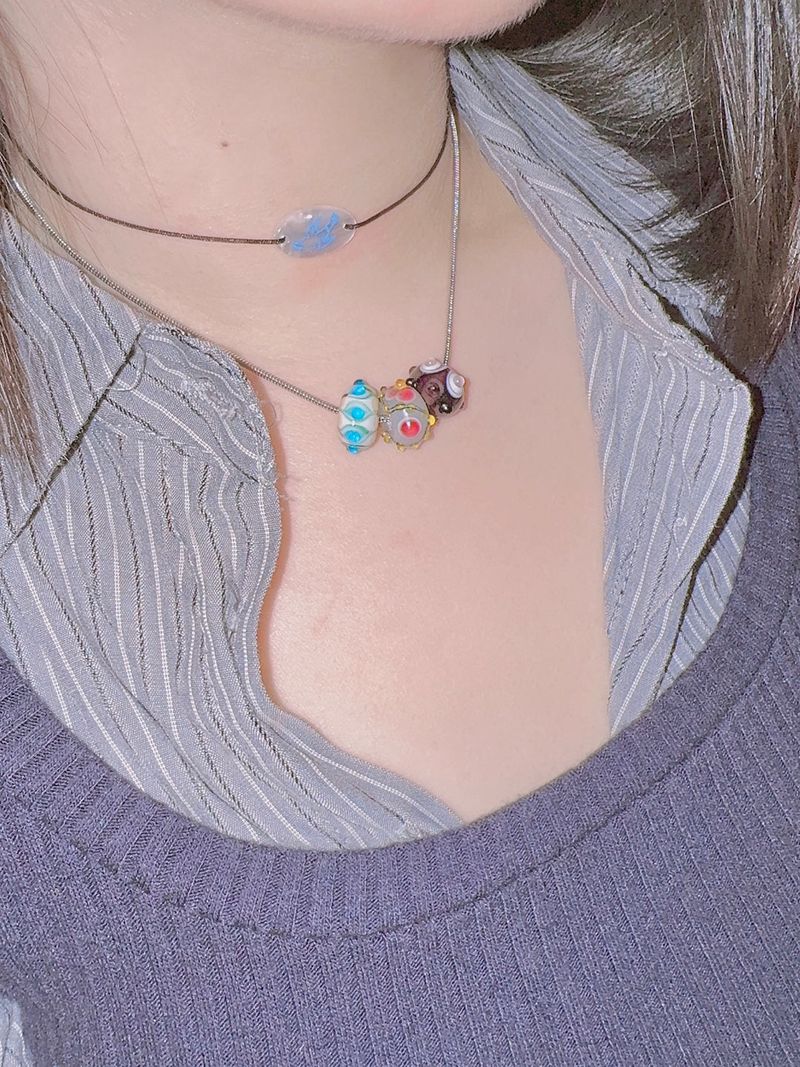 Kawai button necklace (2color)
