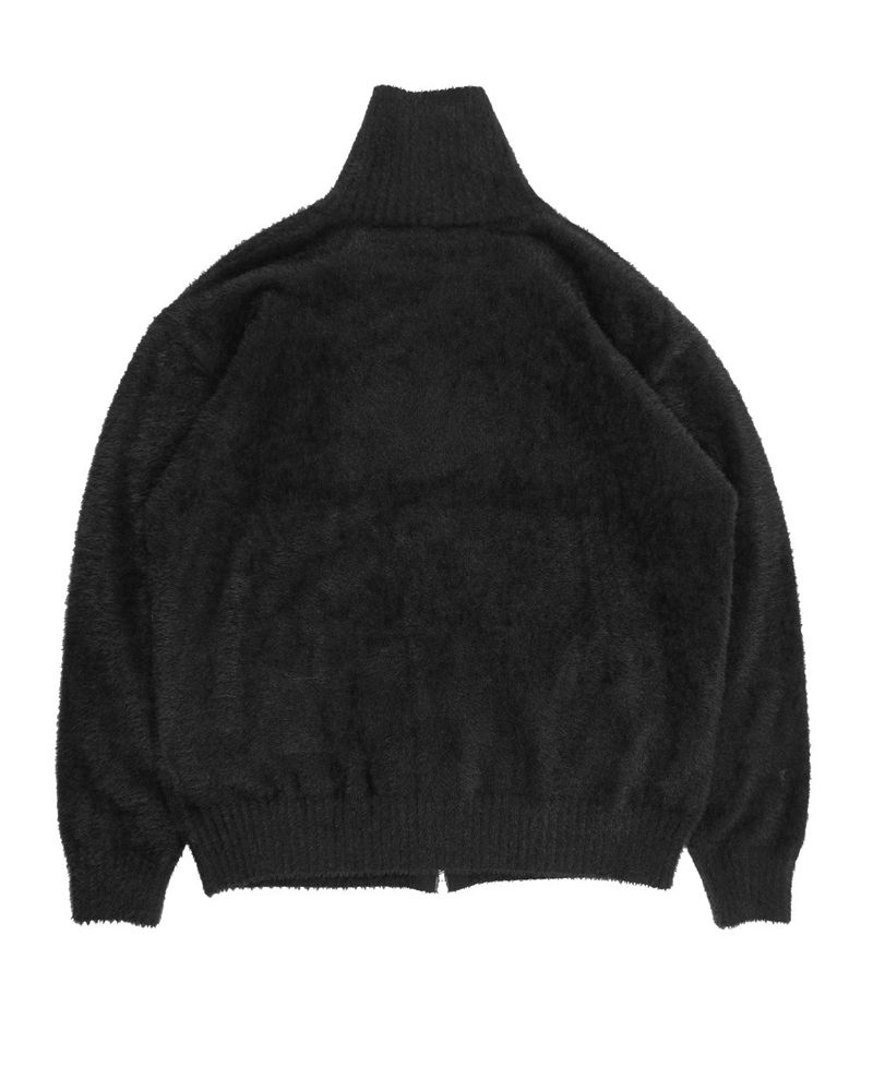  TWO-WAY ANGORA ZIP-UP