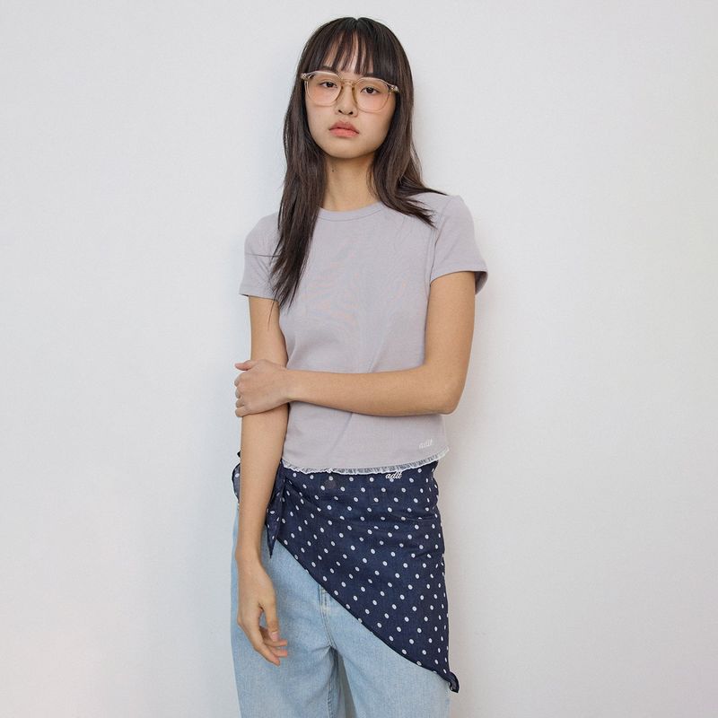 Dot pattern scarf_navy