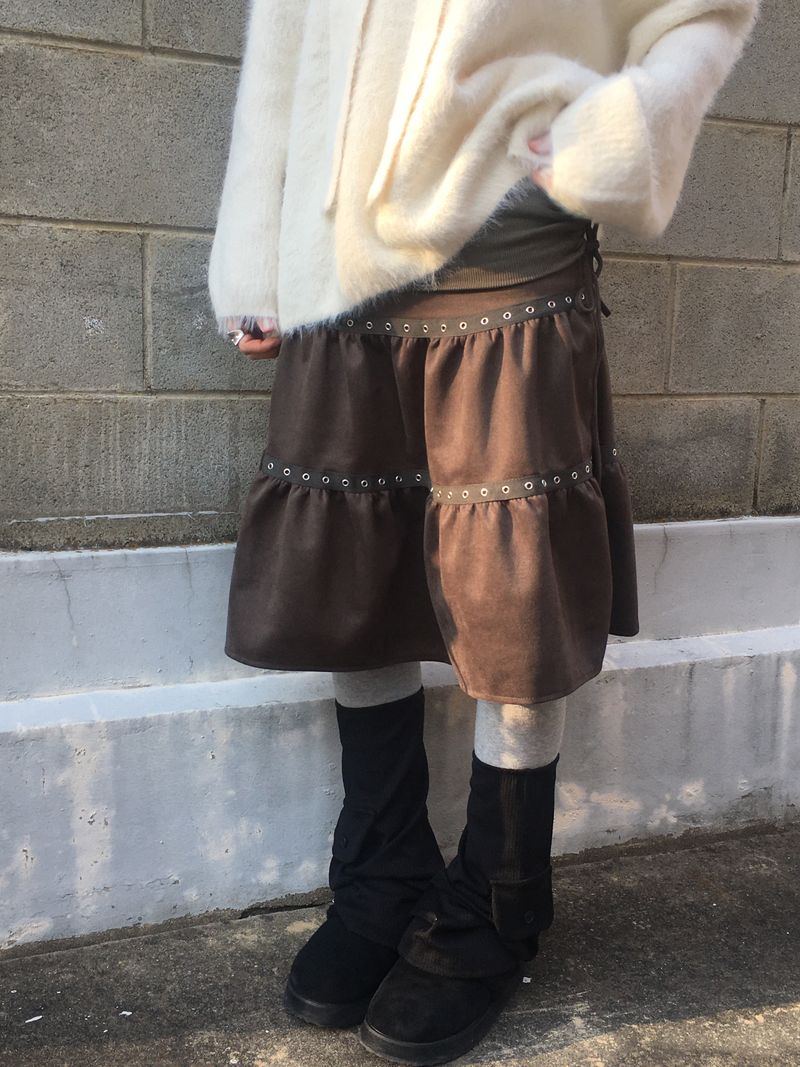eyelet tier skirt