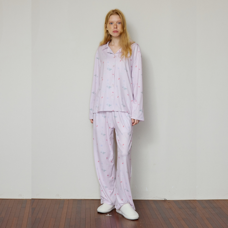 2025ss spring and summer printed pajamas set