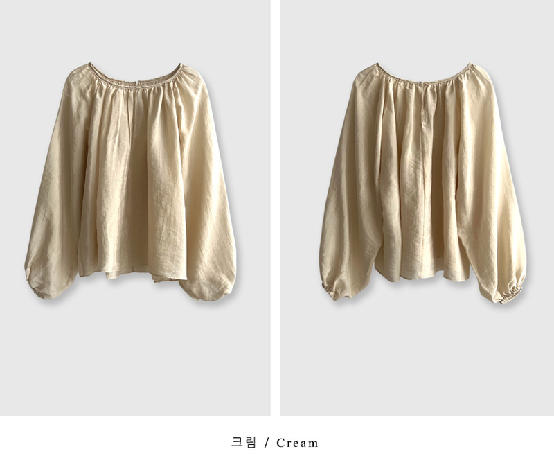 Tempur Scarf Shirred Blouse / 3 colors