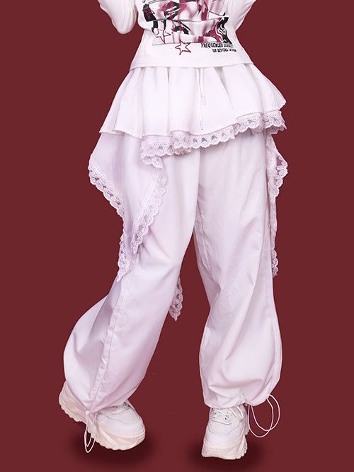 KUO（クーオ）の「カンカンレーストリミングパンツ (2color)（パンツ）」