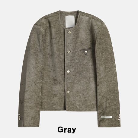Ekkeullo Collar Less Tweed Blazer