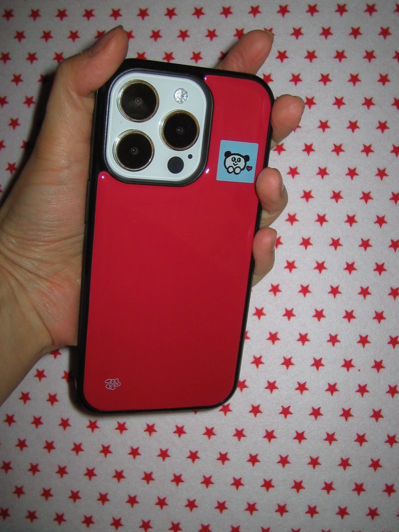 226STUDIO（226スタジオ）の「red square patch epoxy phone case（Smartphone Accessories）」