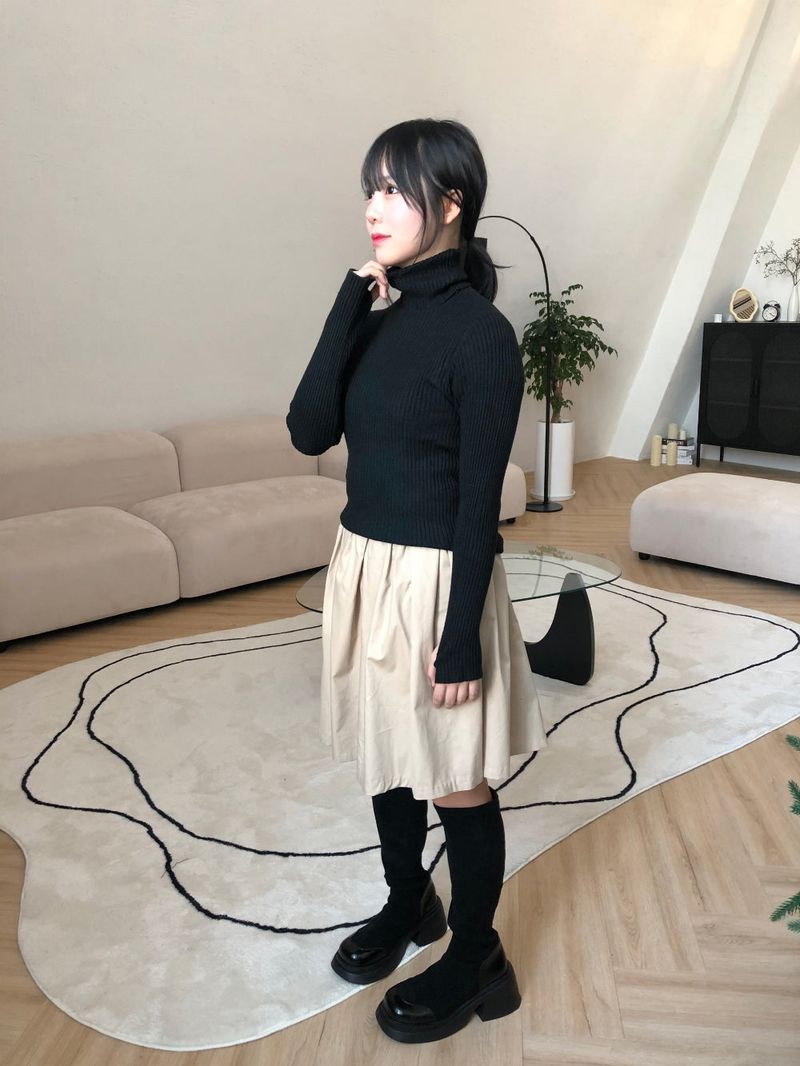 Anna flared midi skirt