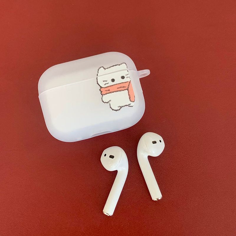 withsome（ウィズサム）の「ホワイト - マフラー Somecat AirPods ケース_マット（スマホグッズ/小物）」