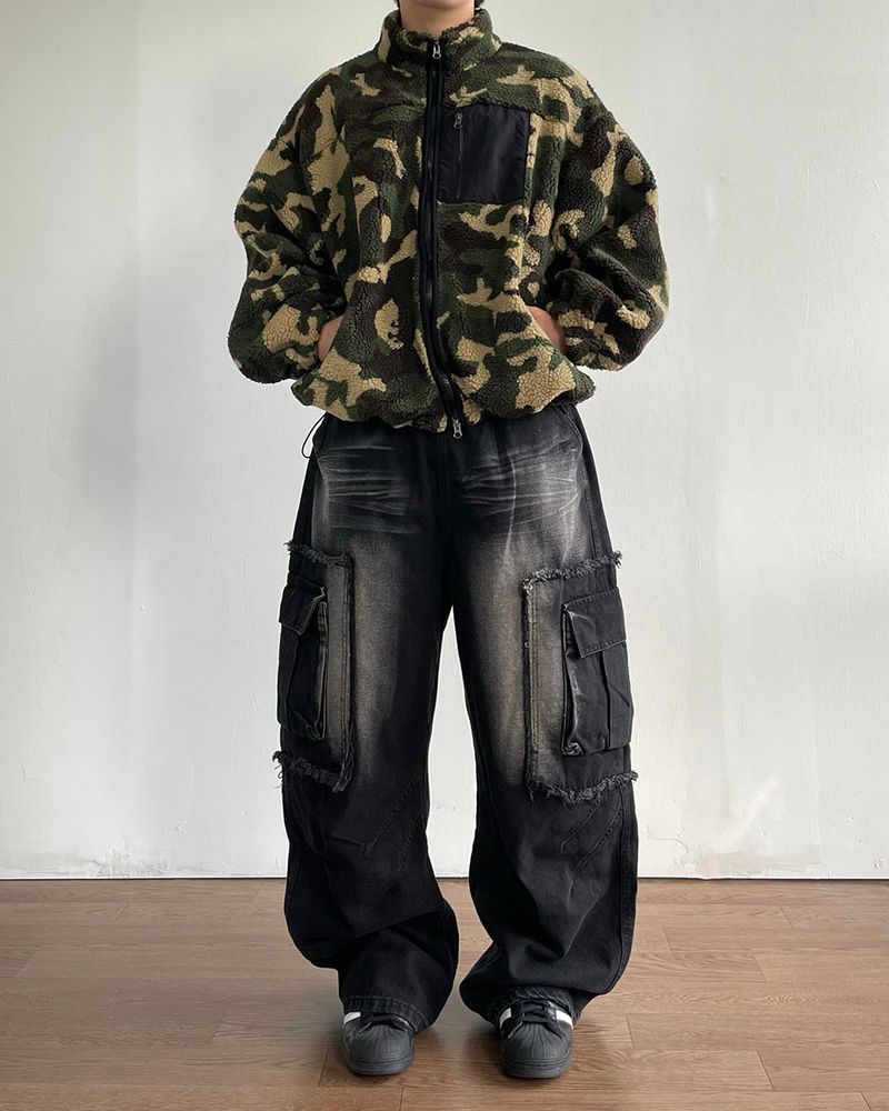 All-Day Camo Sherpa Zip-Up