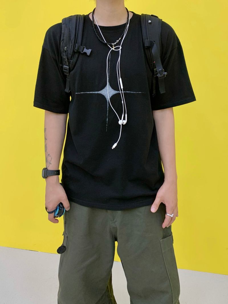 Patched Cotton American Carge Pants 2C