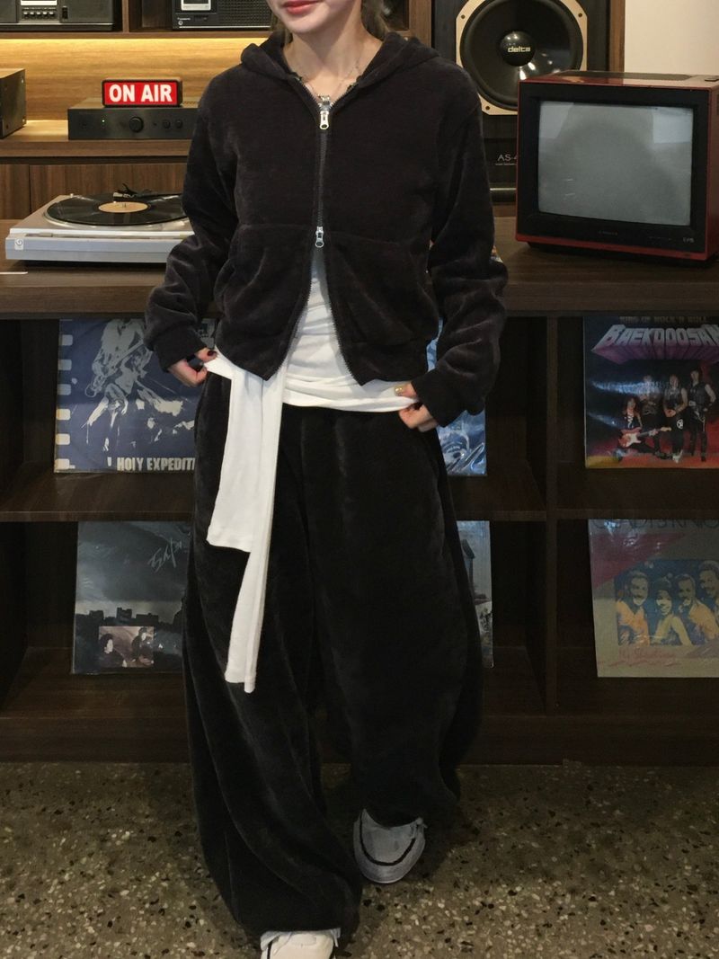Acorn Velvet Wide Pants (3c)