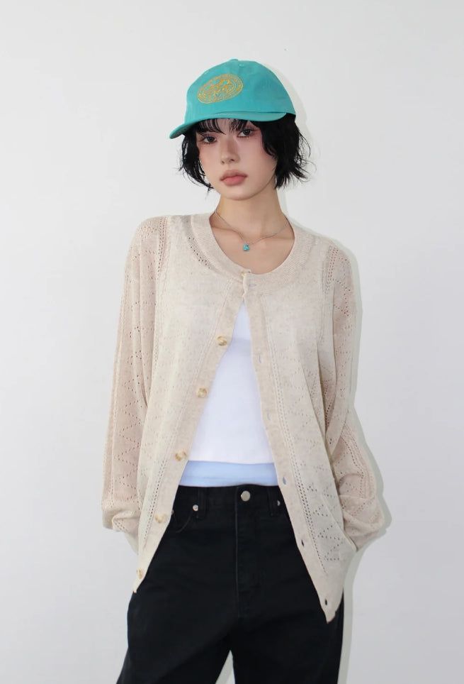 AAKE(アケ)の「LINEN BLEND CARDIGAN(Tops)」
