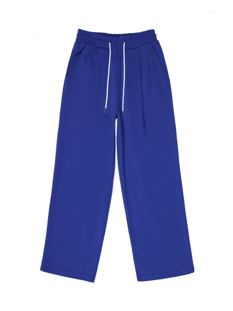 P004 BANDING ONE TUCK SWEAT PANTS_BLUE