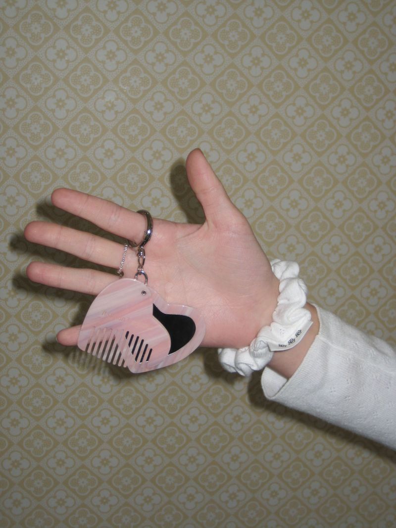 Glow Heart mirror key ring