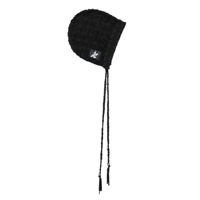 Pierced Heart Bonnet - Black