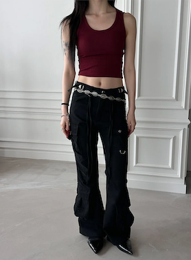 [BASIC ITEM] Rib crop sleeveless(9color)