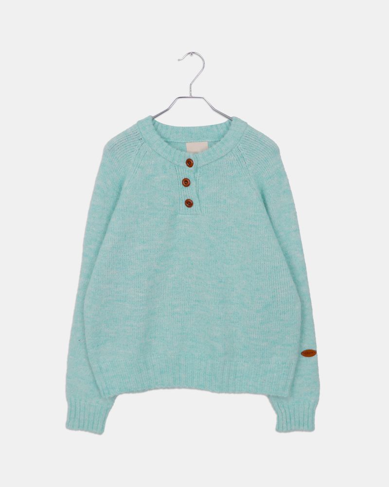 Saha Henley Neck Button Oversized Knit