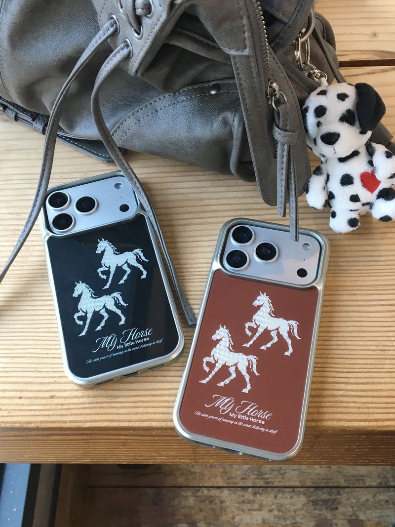 Pony Silver Glass Bumper Case(Black)