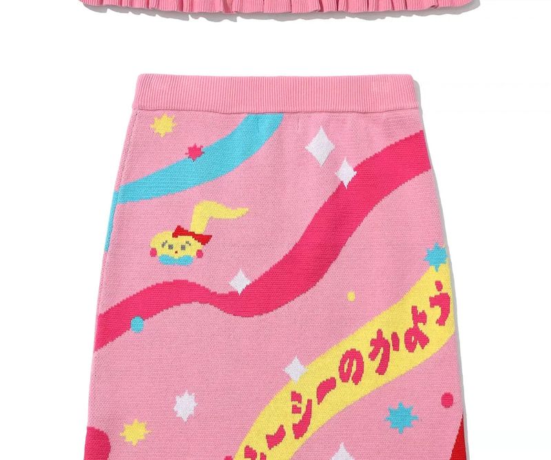 デザイン ニットスカート