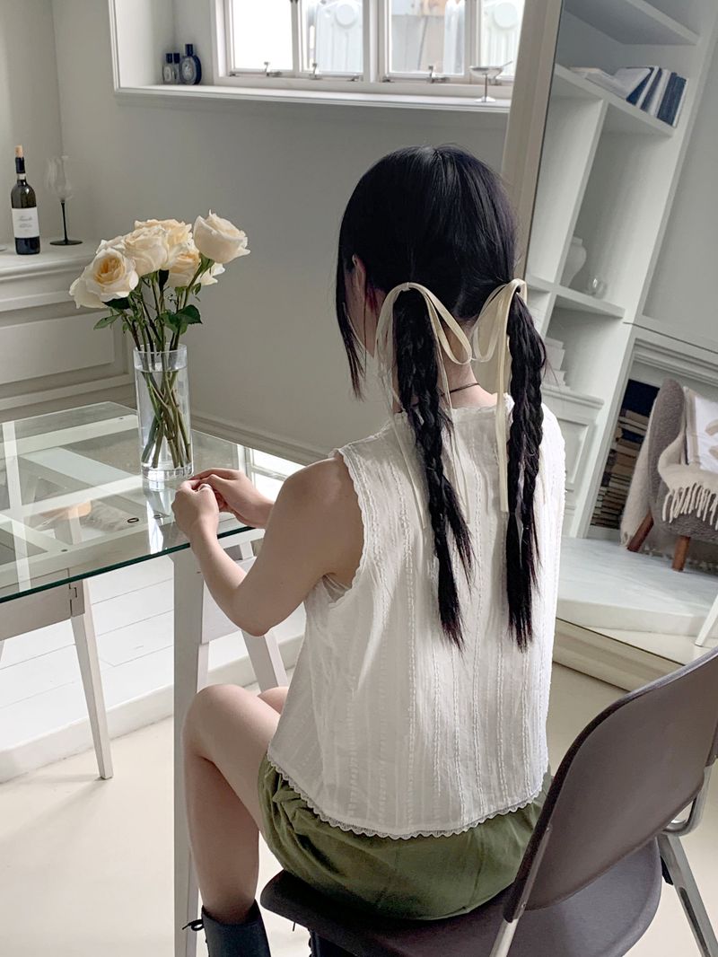 WONDER WONDER（ワンダーワンダー）の「バレーコアサテンリボンヘアタイ（ヘアアクセサリー）」