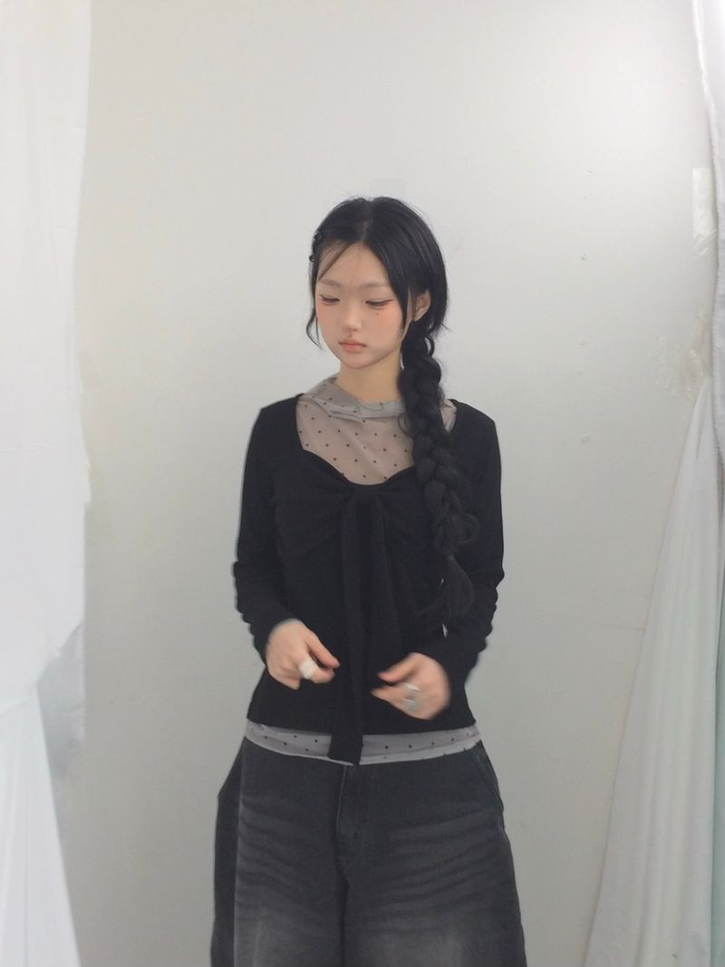 drape ribbon top