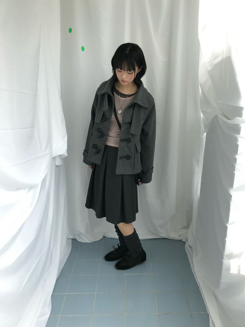 veloni basic bell pleats skirt