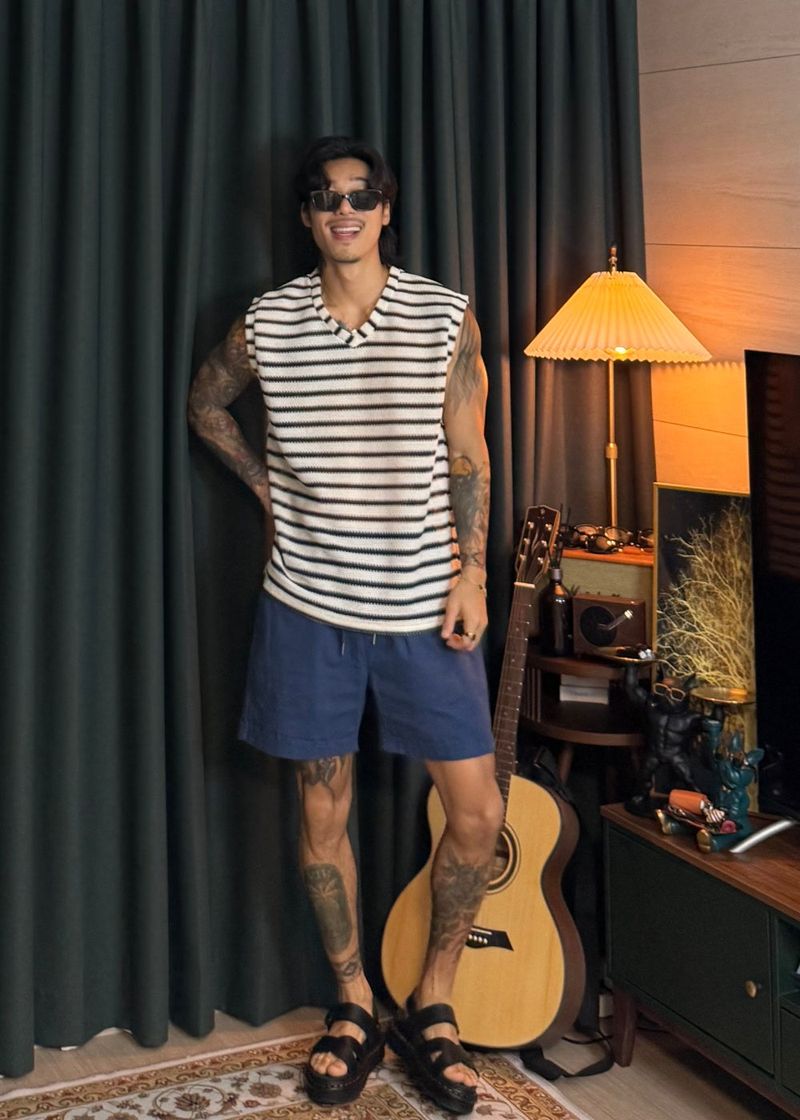 Washed cotton short pants 10COLOR