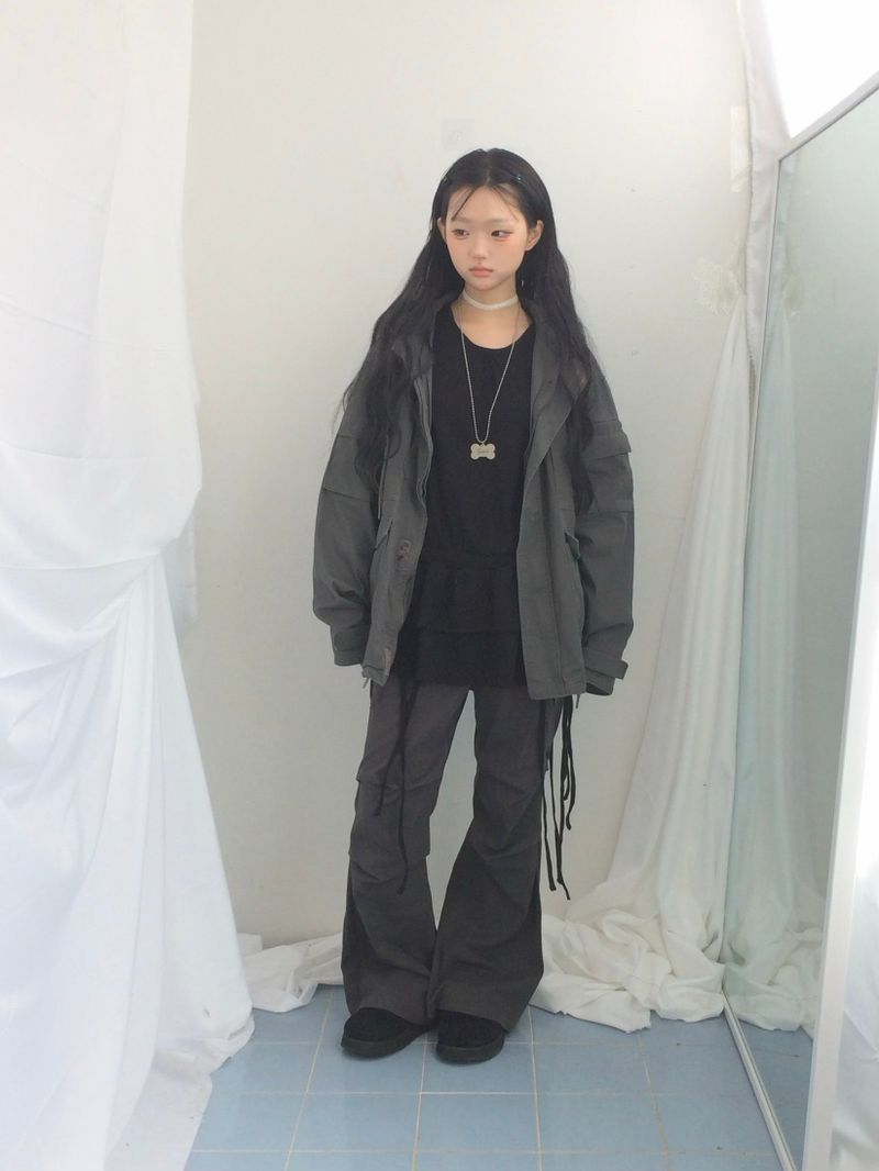 side strap frill dress